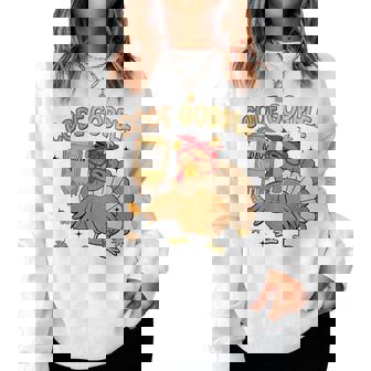 Thanksgiving Nurse Code Gobble Turkey Rn Cna Nurse Women Sweatshirt | Mazezy