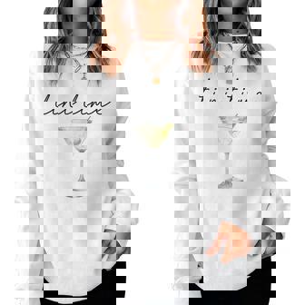 Tini Time Martini Drinking Cocktail Graphic Women Sweatshirt - Seseable