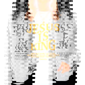 Toddler Boy Jesus Is King Camo Christian God Son Sister Mom Women Sweatshirt | Seseable FR