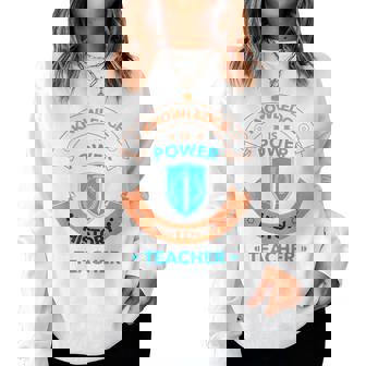 History Teacher 学校 歴史 先生 先生 レディーススウェットシャツ - Kawaiitshirt