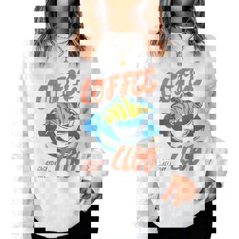 Trendy Coffee Lovers Breakfast Pastry Croissant Club Women Sweatshirt - Thegiftio