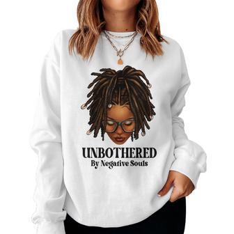 Unbothered Dreadlocks Loc'd Hair Sassy Girls Black Women Women Sweatshirt - Thegiftio UK