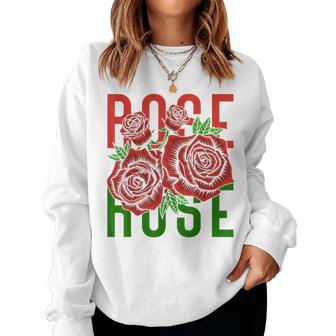 Vintage Inspired Botanical Flower Gardener Naturalist Rose Women Sweatshirt - Thegiftio UK