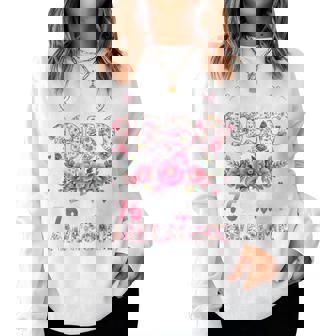 オンバック 76歳 1950年3月 花柄 76歳の誕生日 レディーススウェットシャツ - Kawaiitshirt