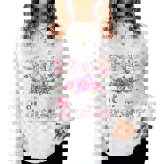 オンバック 81歳 1945年3月 花柄 81歳の誕生日 レディーススウェットシャツ - Kawaiitshirt