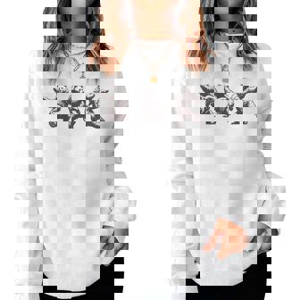 面白いクマのダンスグラフィック。動物愛好家、男性、女性、子供用。 レディーススウェットシャツ - Kawaiitshirt