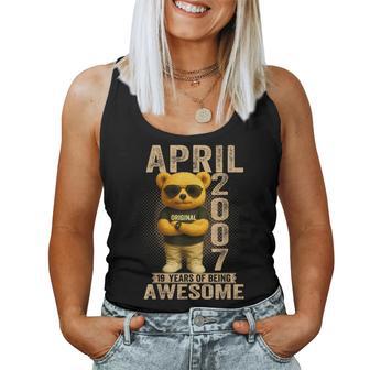 19歳 2007年4月 テディベア 19歳 誕生日 男性 女性 レディースタンクトップ - Kawaiitshirt