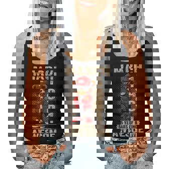 3月65日 誕生日 男性 女性 1961 素晴らしいテディベア レディースタンクトップ - Kawaiitshirt