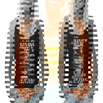 46歳 1980年1月 テディベア 46歳 誕生日 男性 女性 レディースタンクトップ - Kawaiitshirt