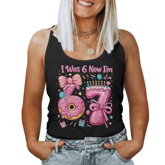 I Was 6 Now I'm 7 Cute 7Th Birthday Girl Party Women Tank Top | Mazezy