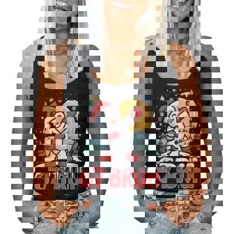 67 Bruh Dabbing Snowman Santa Hat Winter Holiday Women Tank Top - Monsterry