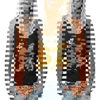 67 Meme Fall Autmn Groovy Retro 70S Six Seven Boho Flower Women Tank Top - Thegiftio