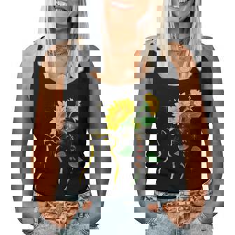 8647 Subtle Anti Trump 86 47 Sunflower Cat Lovers Feminist Women Tank Top - Monsterry