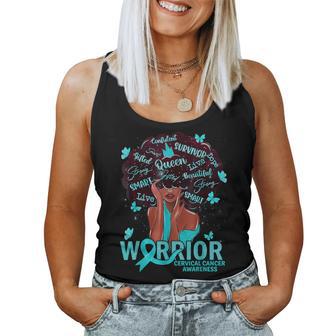 American African Black Queen Cervical Cancer Warrior Women Tank Top - Monsterry