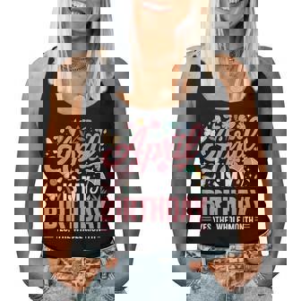 April Is My Birthday Yes The Whole Month Butterfly Flowers Women Tank Top - Seseable