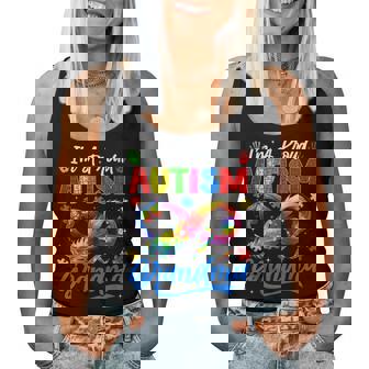 Autism Awareness Proud Grandma Butterflies Family Matching Women Tank Top - Seseable