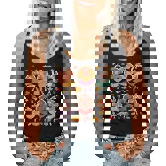 Autumn Ballerinas Dancing Cute Turkey Thanksgiving Girls Women Tank Top - Thegiftio