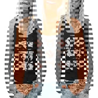 Baseball Sister Mom Coquette Bow Girls Cheer Baseball Women Tank Top | Mazezy