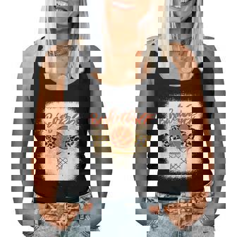 Basketball Mom Bleached Leopard 母の日 バスケットボール ママ レディースタンクトップ - Kawaiitshirt