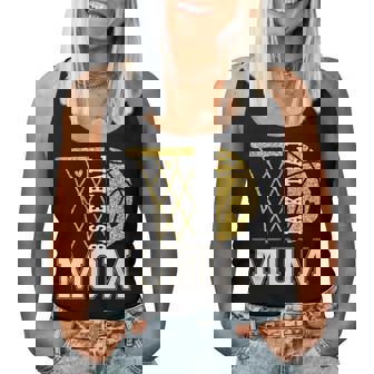 Basketball Mom Game Day Basketball Season Mama Girl Gold Women Tank Top - Monsterry