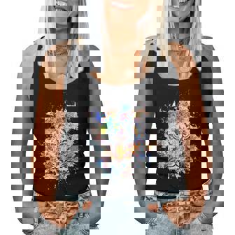 Beelegant 加熱虎 水彩画 面白い虎 レディースタンクトップ - Kawaiitshirt