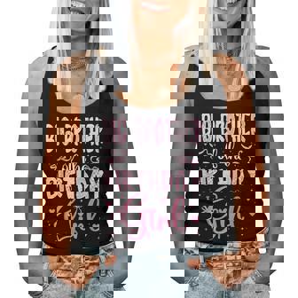 Big Brother Of The Birthday Girl Matching Pink Coquette Bow Women Tank Top - Monsterry