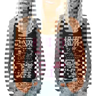 Big Sister Of The Birthday Cow Girl Rodeo Cowgirl Birthday Women Tank Top | Mazezy