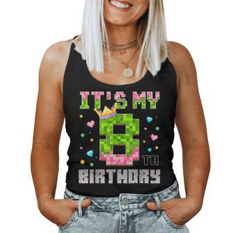 Birthday Girl It's My 8Th Birthday Video Game Pixel Women Tank Top | Mazezy