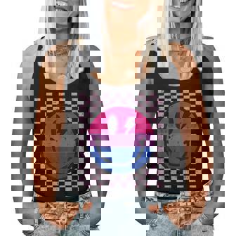 Bisexual Smile Face Bi Pride Flag Lgbtq Groovy Women Women Tank Top - Thegiftio