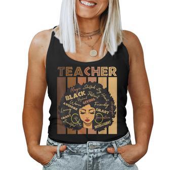 Black Smart Teacher Afro Girl Melanin African American Wowen Women Tank Top - Monsterry