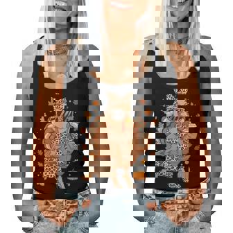 Boujee Turkey Leopard Autumn Fall Thanksgiving Girl Women Tank Top - Thegiftio