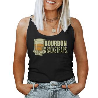 Bourbon & Backstraps Hunting Lifestyle Whiskey Women Tank Top - Thegiftio