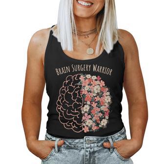 Brain Surgery Warrior Floral Brain Tumor Cancer Survivor Women Tank Top - Thegiftio UK