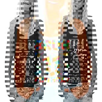 Bruh It’S My 11Th Birthday Building Block Boy Girl 11 Years Women Tank Top - Monsterry