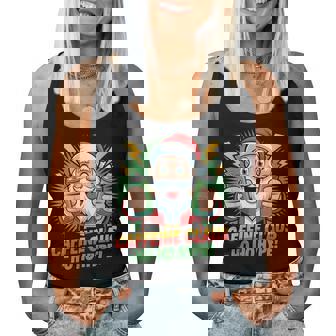 Caffeine Claus Ho Hype Santa Christmas More Energy Women Tank Top | Mazezy