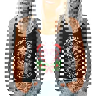 Candy Cane Crew We Stick Together Family Christmas Flamingo Women Tank Top - Thegiftio