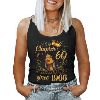 Chapter 60 Afro Queen Girl Fabulous Since 1966 Birthday Women Tank Top - Thegiftio UK