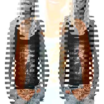 Chemise Loup Pour Homme Loup Pour Loup Lune Manche Longue Débardeur pour femme - Cadeauxyz