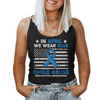 Child Abuse Prevention Flag Child Abuse Awareness Women Women Tank Top - Thegiftio UK