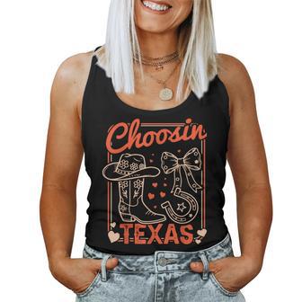 Choosin Texas Tx For Vintage Athletic Sports Style Women Tank Top - Seseable