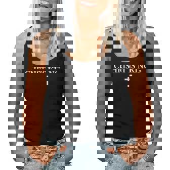 Christ Is King Christian Cross Religious Jesus Women Women Tank Top | Seseable UK