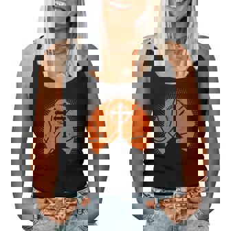 Christian Basketball Jesus Christ Basketball Religious Women Tank Top - Thegiftio