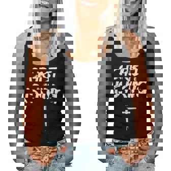 Christian Christianity Christ Is King Jesus Catholic Women Tank Top - Monsterry