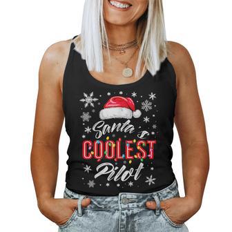 Christmas Cool Pilot Santa's Coolest Women Women Tank Top - Thegiftio UK