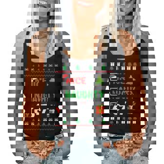 Christmas Family Nice Naughty 67 Six Seven Santa Boys Girls Women Tank Top - Monsterry