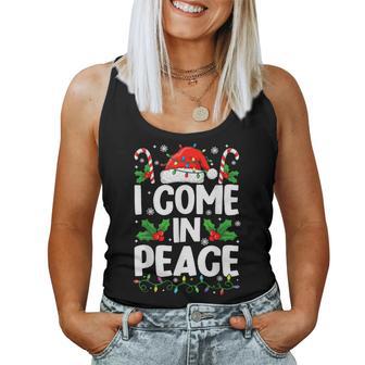 Christmas I Come In Peace Couple Matching & Women Women Tank Top - Thegiftio UK