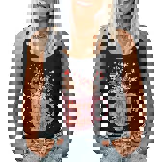 Christmas Gingerbread Cocoa Merry Bright Xmas Girls Women Tank Top - Seseable