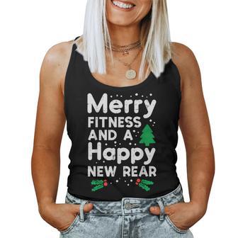 Christmas Merry Fitness Happy New Rear Xmas Workout Women Women Tank Top - Thegiftio UK