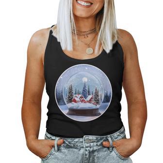 Christmas Snow Globe Winter Holiday Festive Miniature Women Tank Top - Thegiftio UK