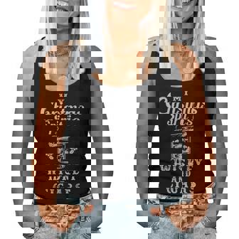 My Christmas Spirit Is Whiskey And Cigars Christmas Drinking Women Tank Top | Mazezy